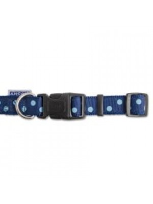 AN VINT POLKA COLLAR BLUE
