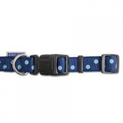 AN VINT POLKA COLLAR BLUE