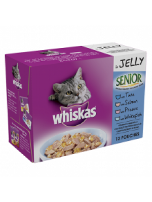 WHISKAS PCH SNR FISH 12PK