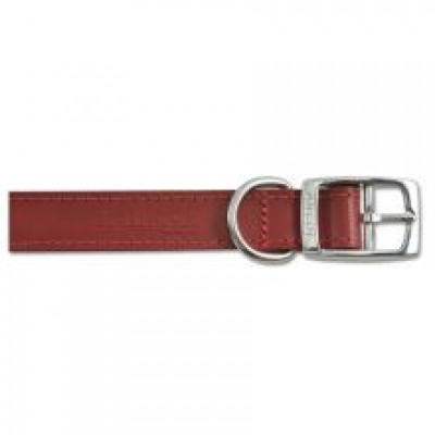 AN LTHR COLLAR RED