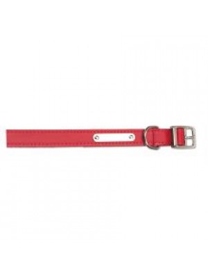 AN LTHR COLLAR RED