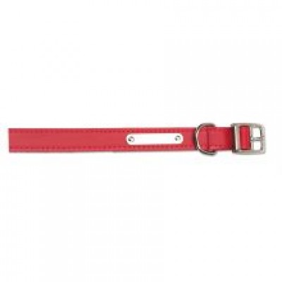 AN LTHR COLLAR RED