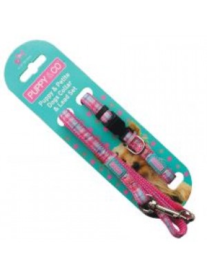 H&B PUPPY SET TARTAN PNK