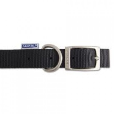 AN NYLON DOG COLLAR BLK